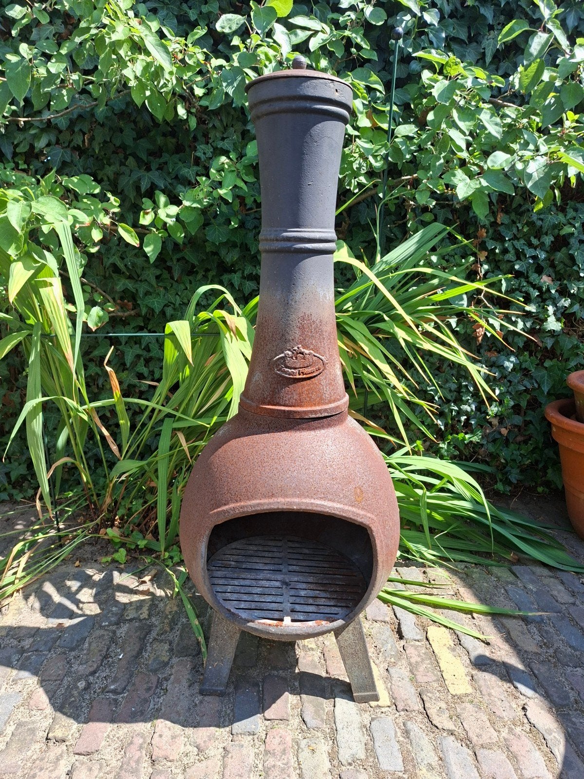 Gietijzeren Tuinhaard gietijzer Vuurkorf vuurton openhaard, Tuin en Terras, Ophalen, Gebruikt