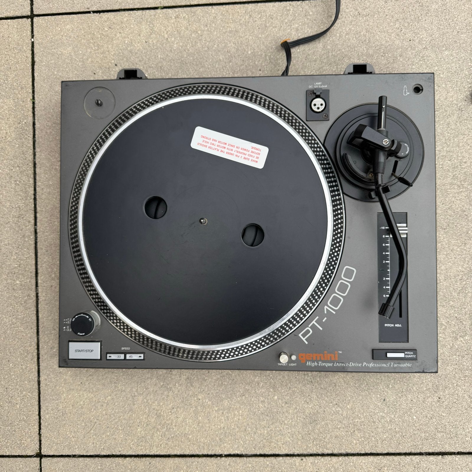 Gemini PT-1000 platenspeler - defect (voor onderdelen/repara, Overige merken, Pitch-regelaar, Ophalen of Verzenden, Platenspeler