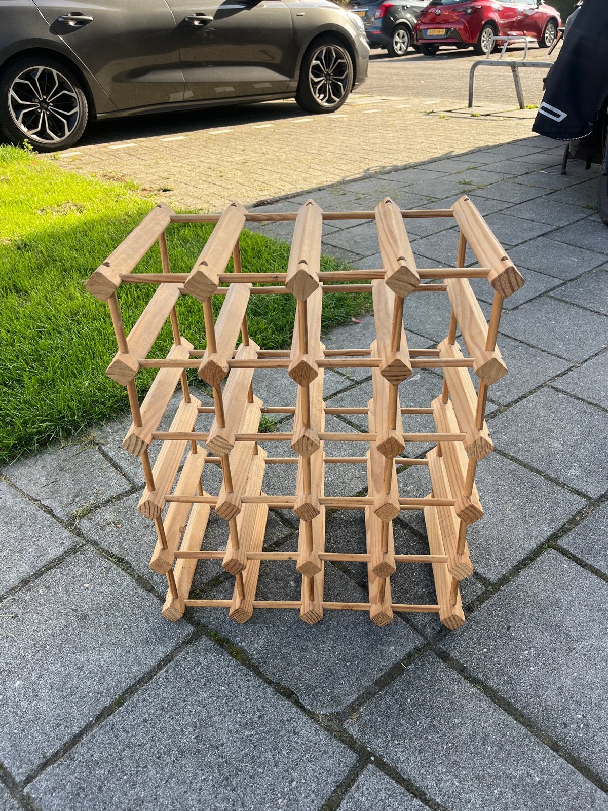 Houten wijnrek voor 20 flessen, 50 – 75, Gebruikt, 15 tot 25 flessen, Ophalen of Verzenden