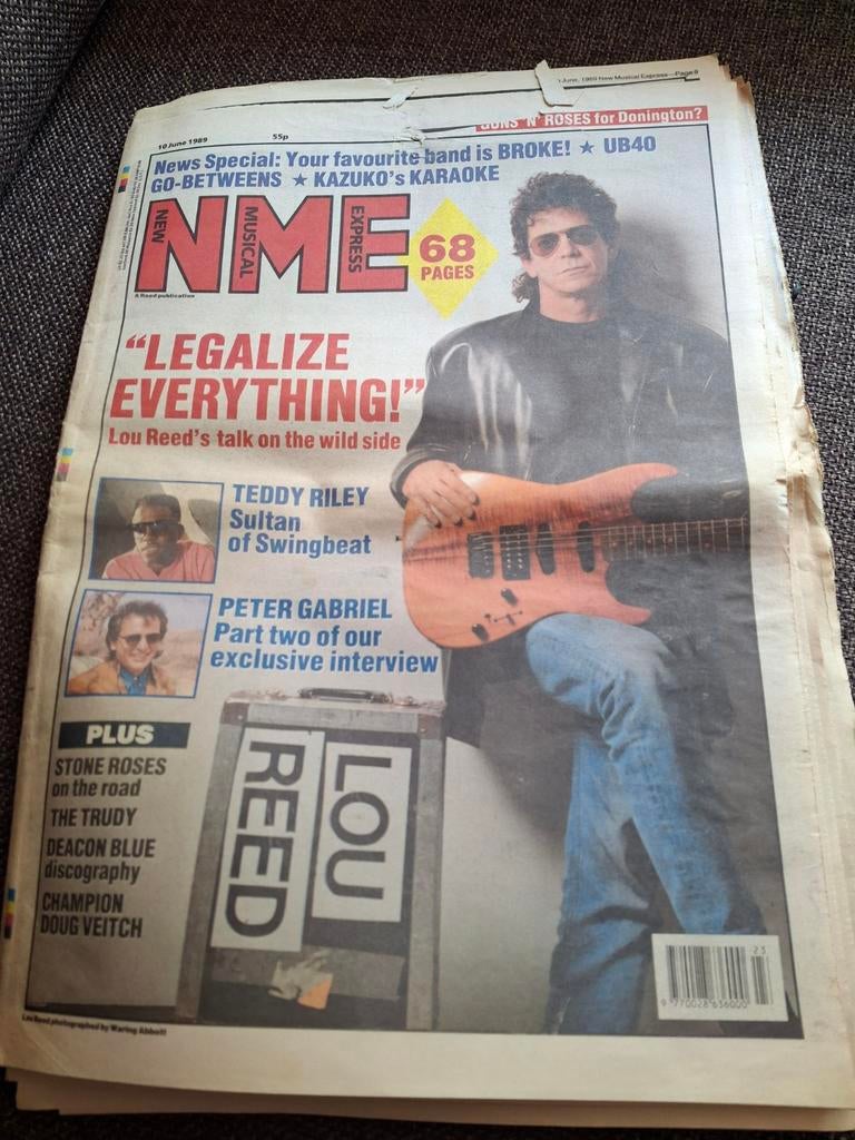 NME muziekkrant 10 juni 1989 Lou Reed cover, Verzamelen, Ophalen of Verzenden, Boek, Tijdschrift of Artikel