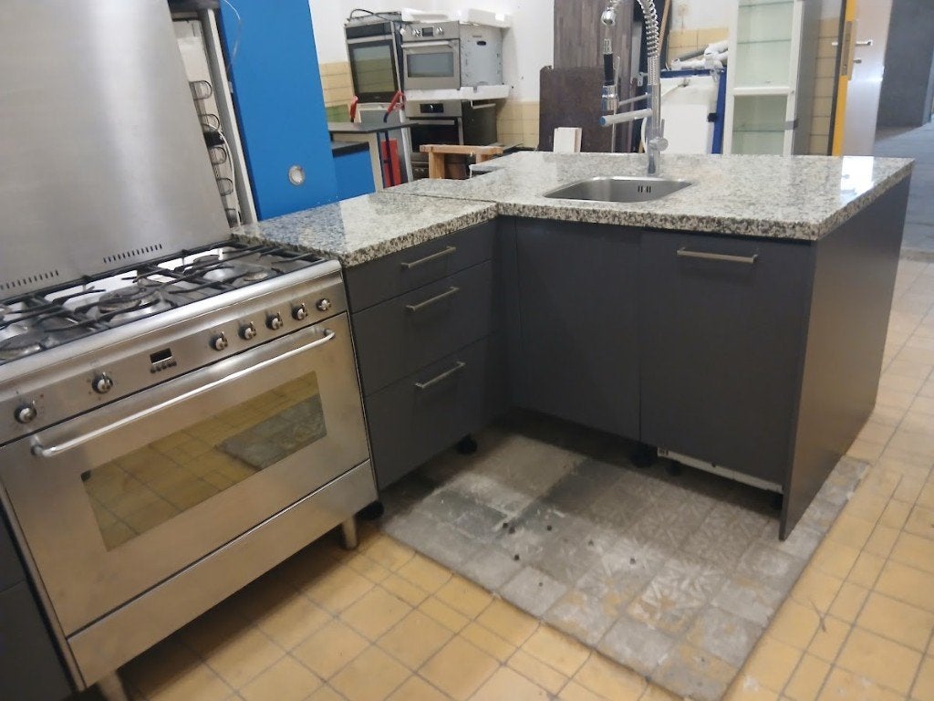 Keuken, Huis en Inrichting, Ophalen, Hoekkeuken, Graniet of Steen, Zo goed als nieuw