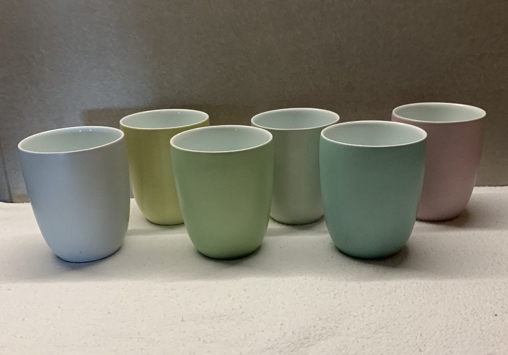 complete set bekers, mokje pastel kleuren, Goedewaagen Gouda, Antiek en Kunst, Ophalen of Verzenden