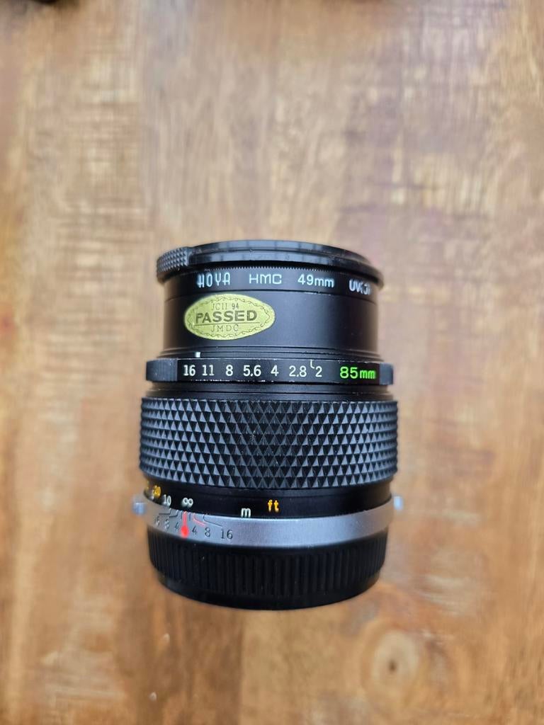 Olympus Zuiko 85mm f/2 portretlens OM systeem, Ophalen of Verzenden, Zo goed als nieuw, Telelens, Zoom