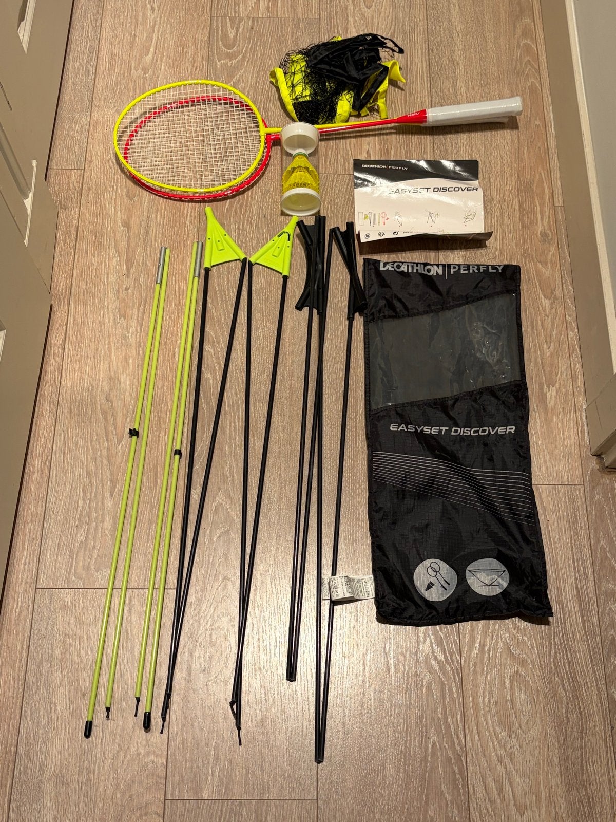 Decathlon Badminton set met Net en Rackets Perfly Easyset, Ophalen, Gebruikt, Overige typen