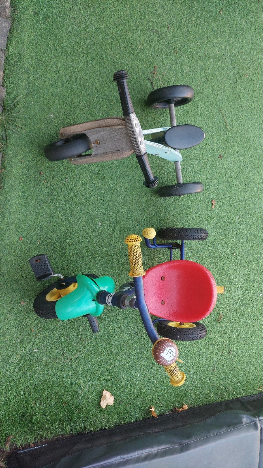 2 loopfietsjes: bamboe hout en metaal (gebruikt), Fietsen en Brommers, Ophalen, Gebruikt, Minder dan 16 inch