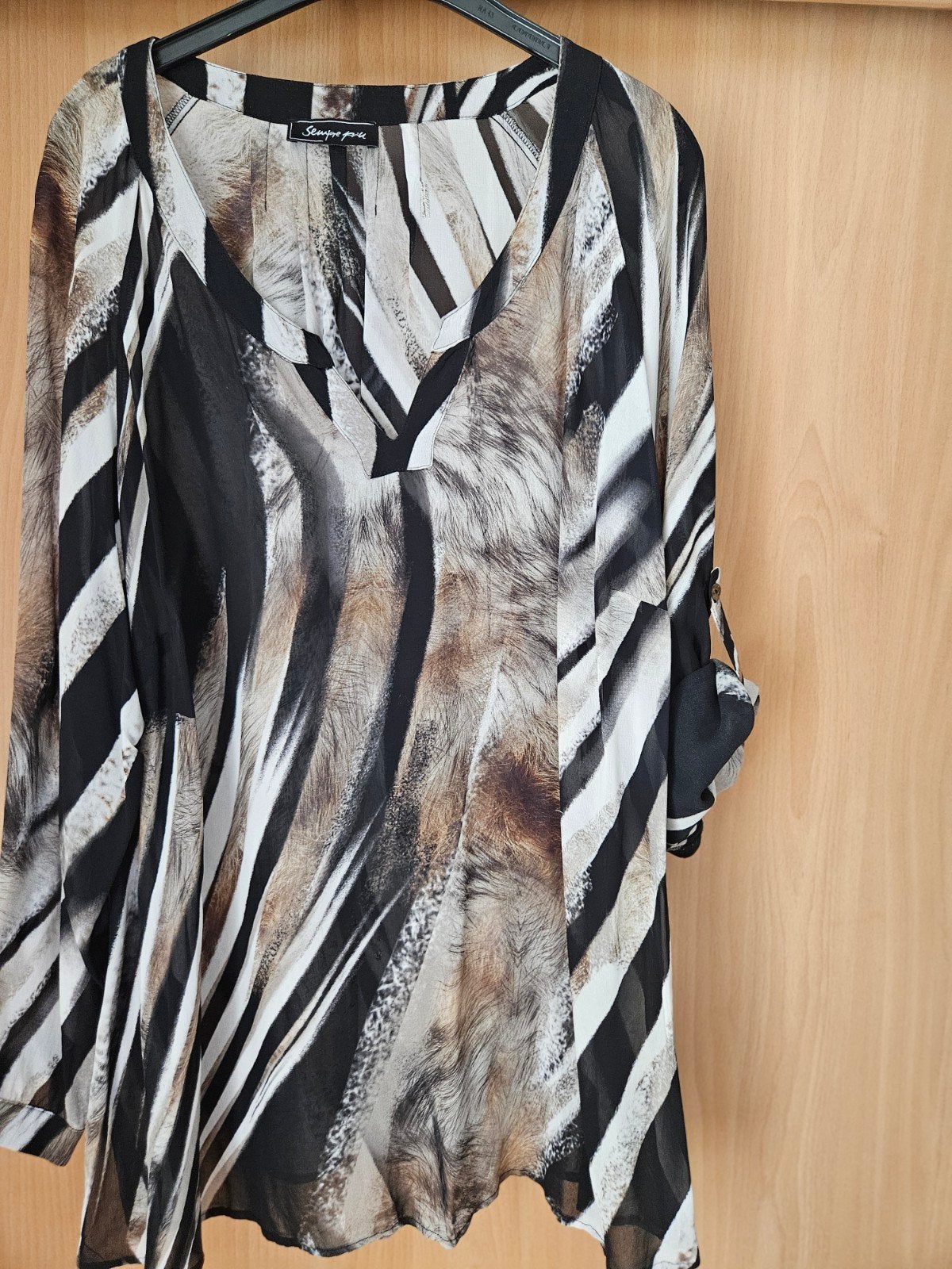 blouse sempre pui maat 50, Kleding | Dames, Ophalen of Verzenden, Zo goed als nieuw, Zwart, Blouse of Tuniek