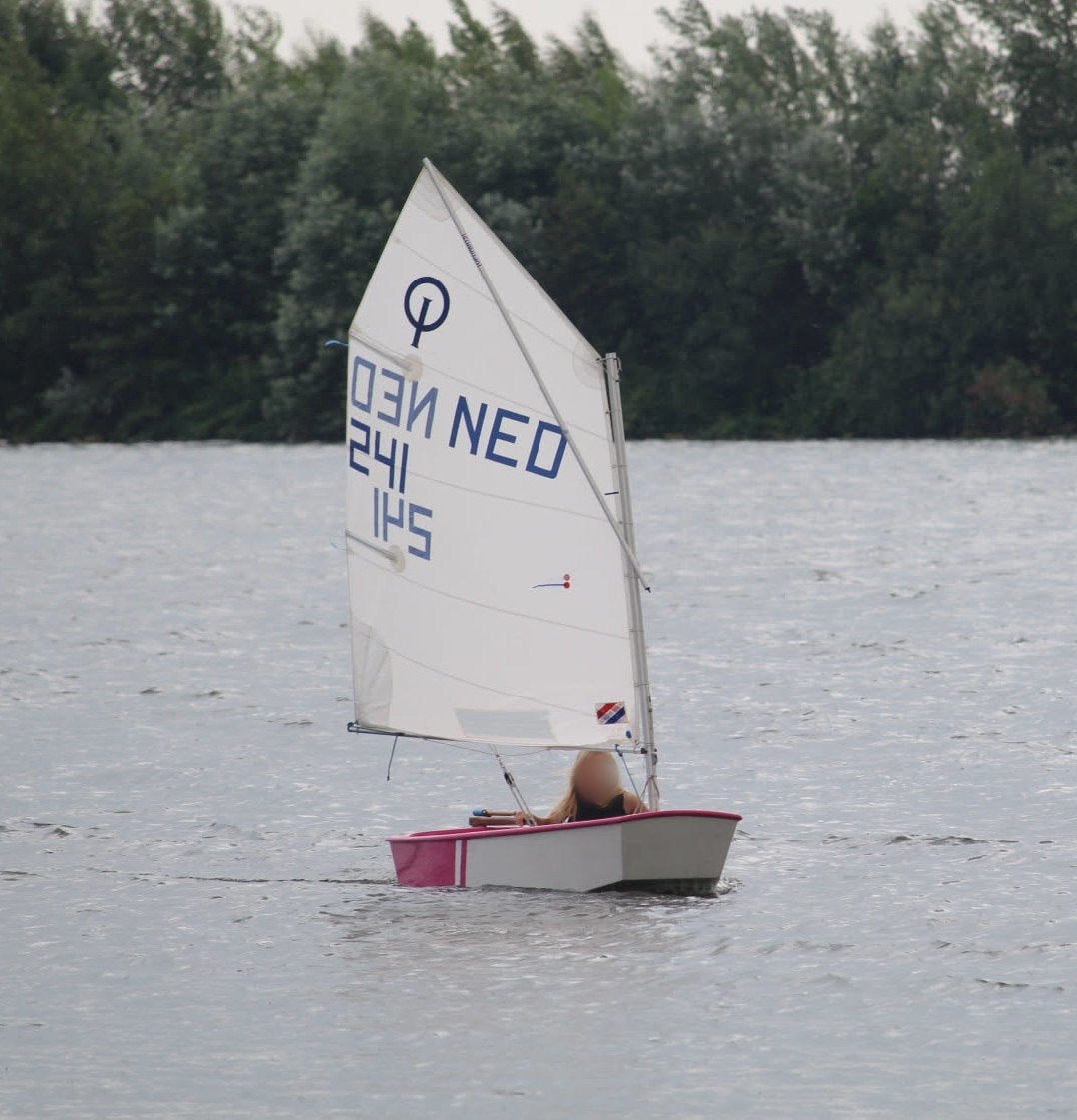Optimist zeilboot - ligt in Andijk !!, Ophalen, Gebruikt