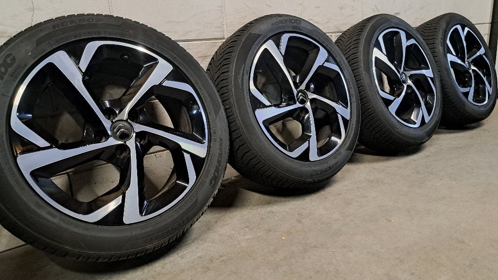 Bi-color velgen C5 Aircross C5 X DS7 5008 3008 225/50/18, 18 inch, Gebruikt, Banden en Velgen, Ophalen of Verzenden