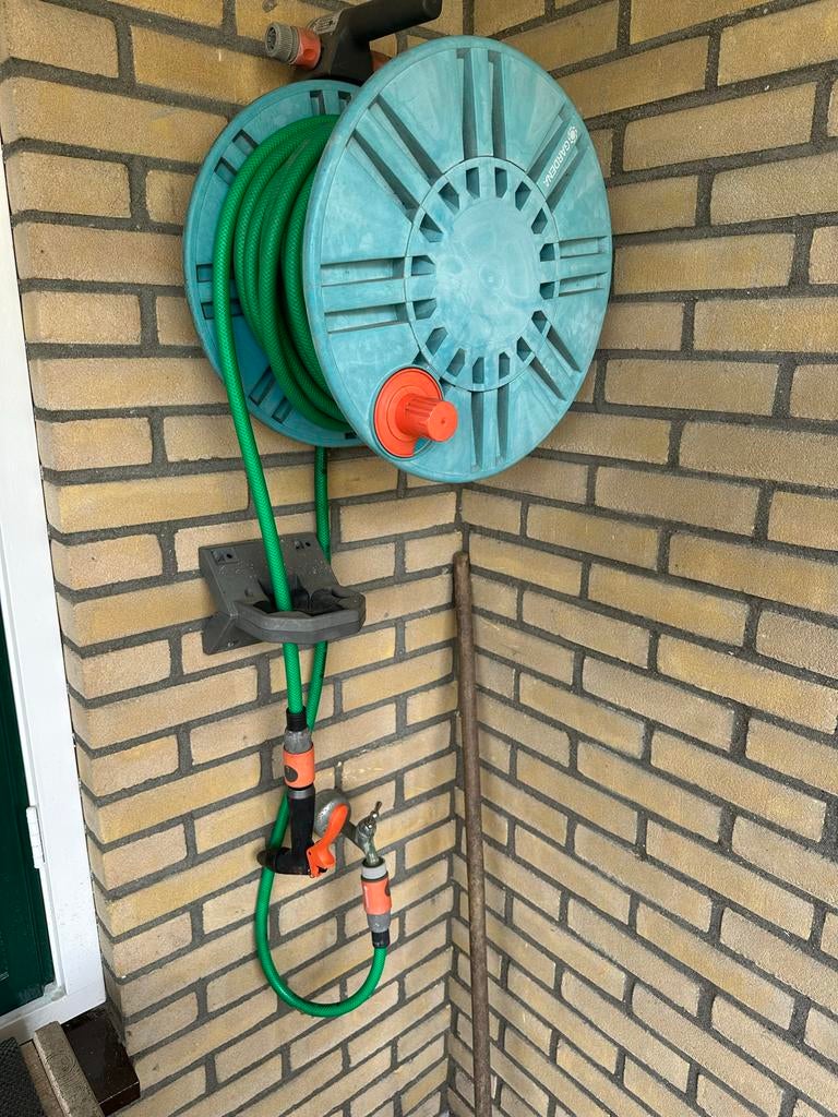 Gardena slanghaspel met 10 meter slang, Ophalen, Gebruikt, Tuinslanghaspel