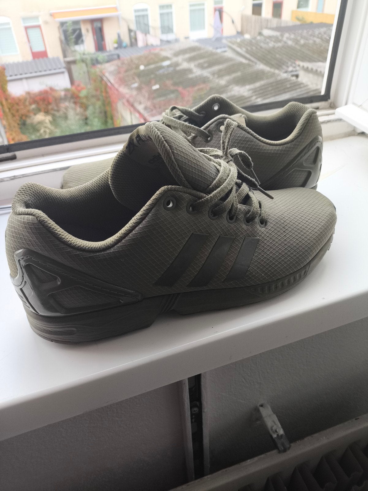 Adidas Torsion ZX Flux sneakers - Maat 44 - Olijfgroen, Overige kleuren, Ophalen of Verzenden, Adidas, Sneakers of Gympen