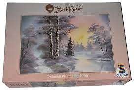 LEGPUZZEL ZONSONDERGANG, Bob Ross 57333, 1000st., Ophalen of Verzenden, 500 t/m 1500 stukjes, Zo goed als nieuw, Legpuzzel