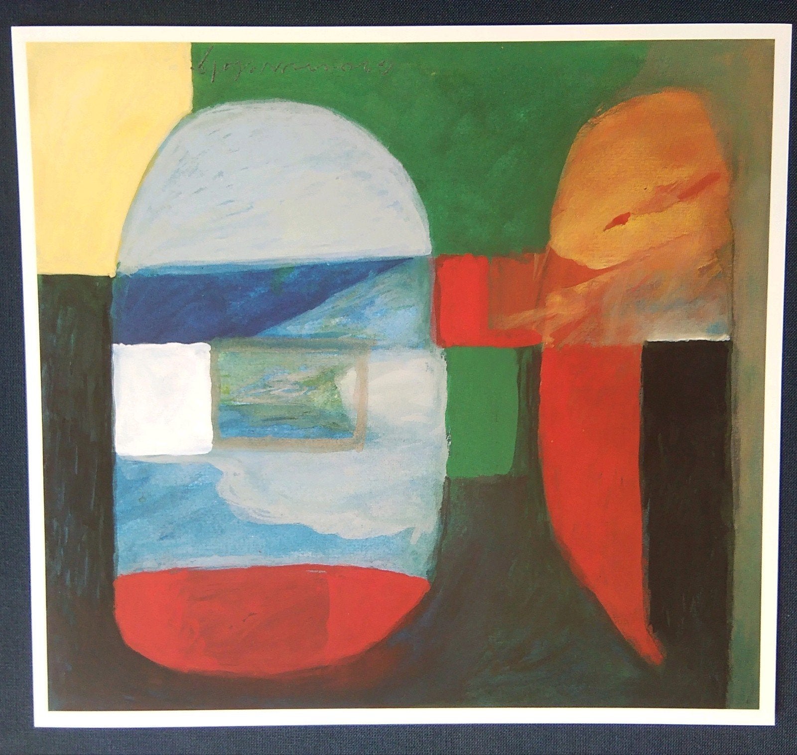 Doris Groeneveld Abstracte compositie offset prent, Antiek en Kunst, Ophalen of Verzenden