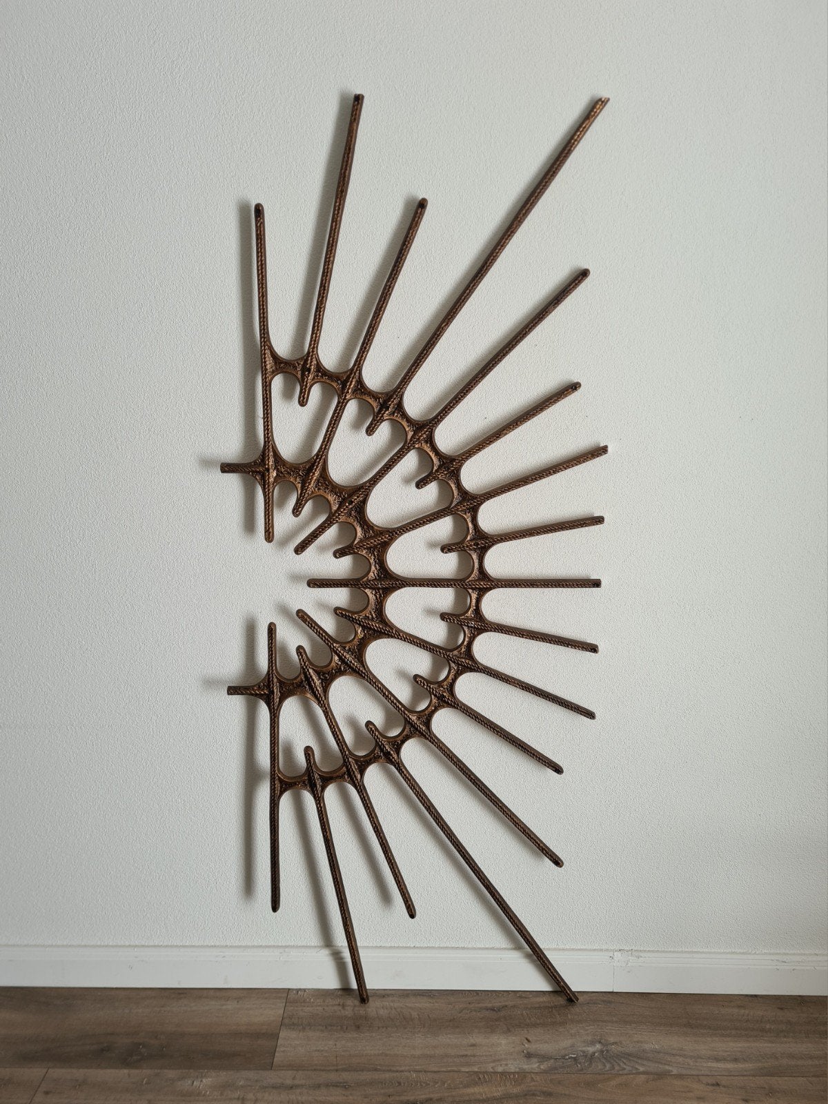 Vintage retro brutalist design ijzer kunst object, Ophalen of Verzenden, Huis en Inrichting