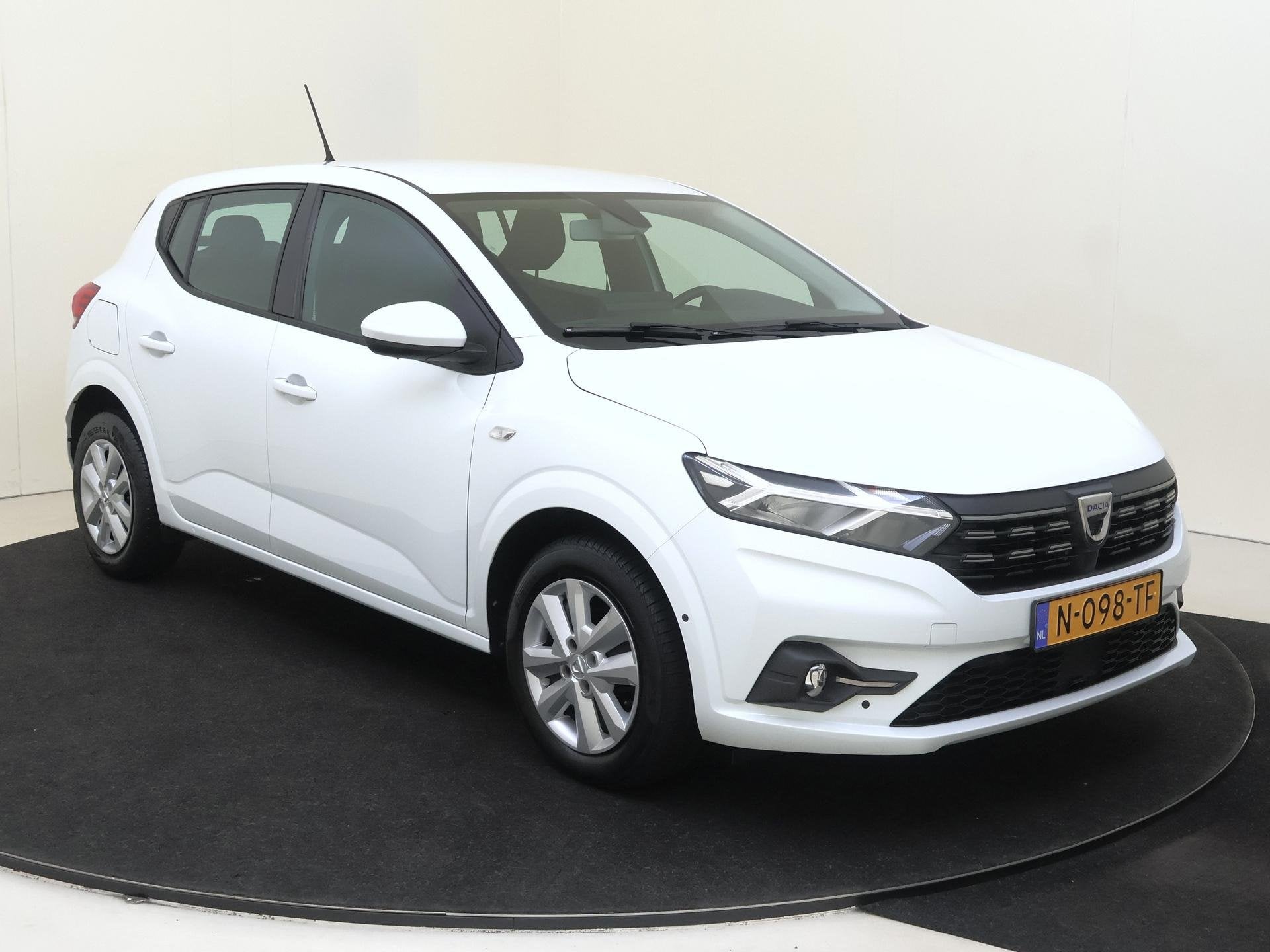 Dacia Sandero 1.0 TCe 90 Comfort | Parkeersensoren Voor + Ac, Auto's, Stof, Euro 6, Wit, Origineel Nederlands