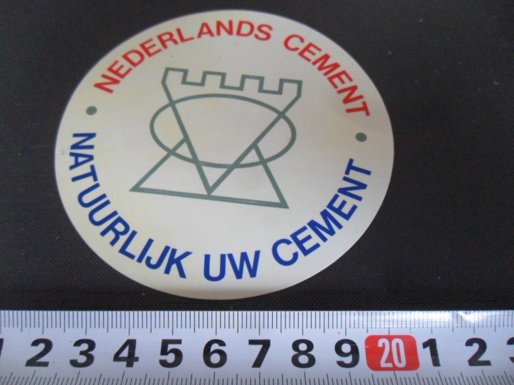sticker Nederlands Cement Natuurlijk uw cement, Ophalen, Zo goed als nieuw
