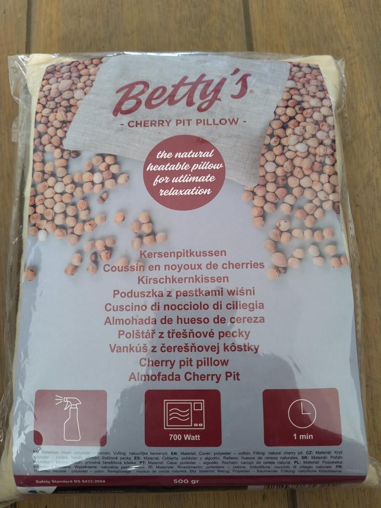 Betty's kersenpittenzak - warmtekussen, Sport en Fitness, Gezondheidsproducten en Wellness, Ophalen of Verzenden, Nieuw