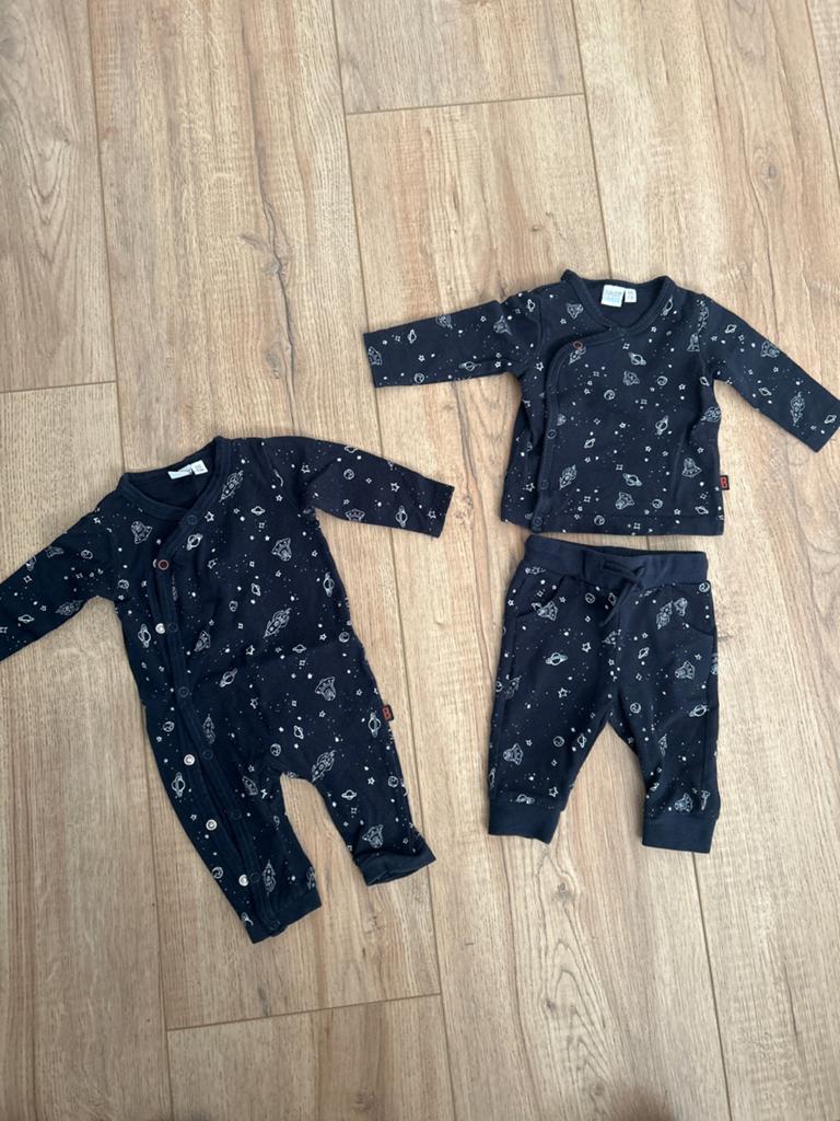 Baby kledingset Babylook maat 56 met ruimteprint, Ophalen, Zo goed als nieuw, Jongetje of Meisje, Setje