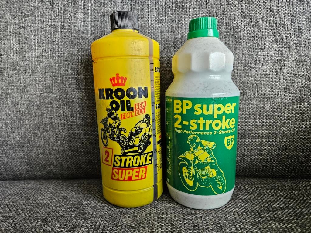 Kroon Oil & BP Super 2-Stroke Olieflessen (Vintage), Verzamelen, Ophalen of Verzenden, Zo goed als nieuw, Motoren
