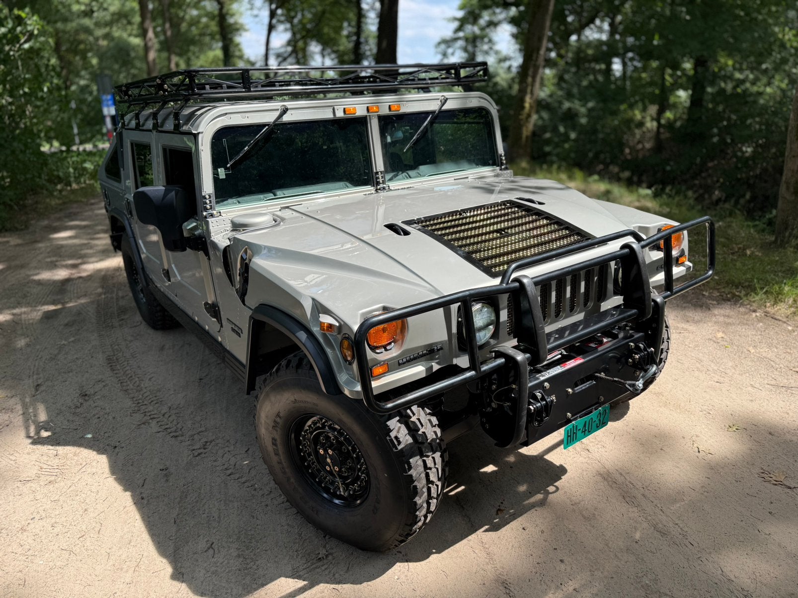 Hummer H1 Slantback 6.5 Turbo Diesel 1997 | Collector's Item, Auto's, Hummer, Automaat, 3221 kg, 4 stoelen, Lederen bekleding