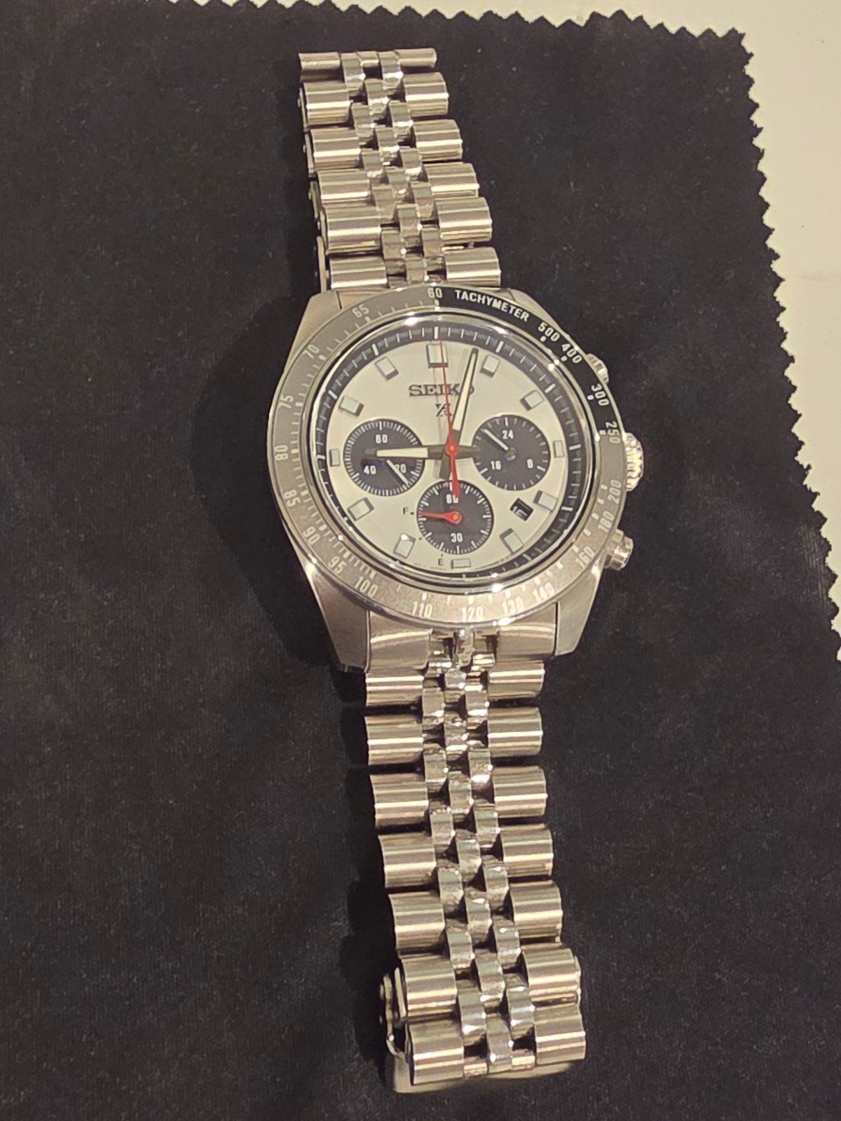 Seiko Prospex SSC911P1 Speedtimer Solar, Staal, Polshorloge, Ophalen of Verzenden, Zo goed als nieuw