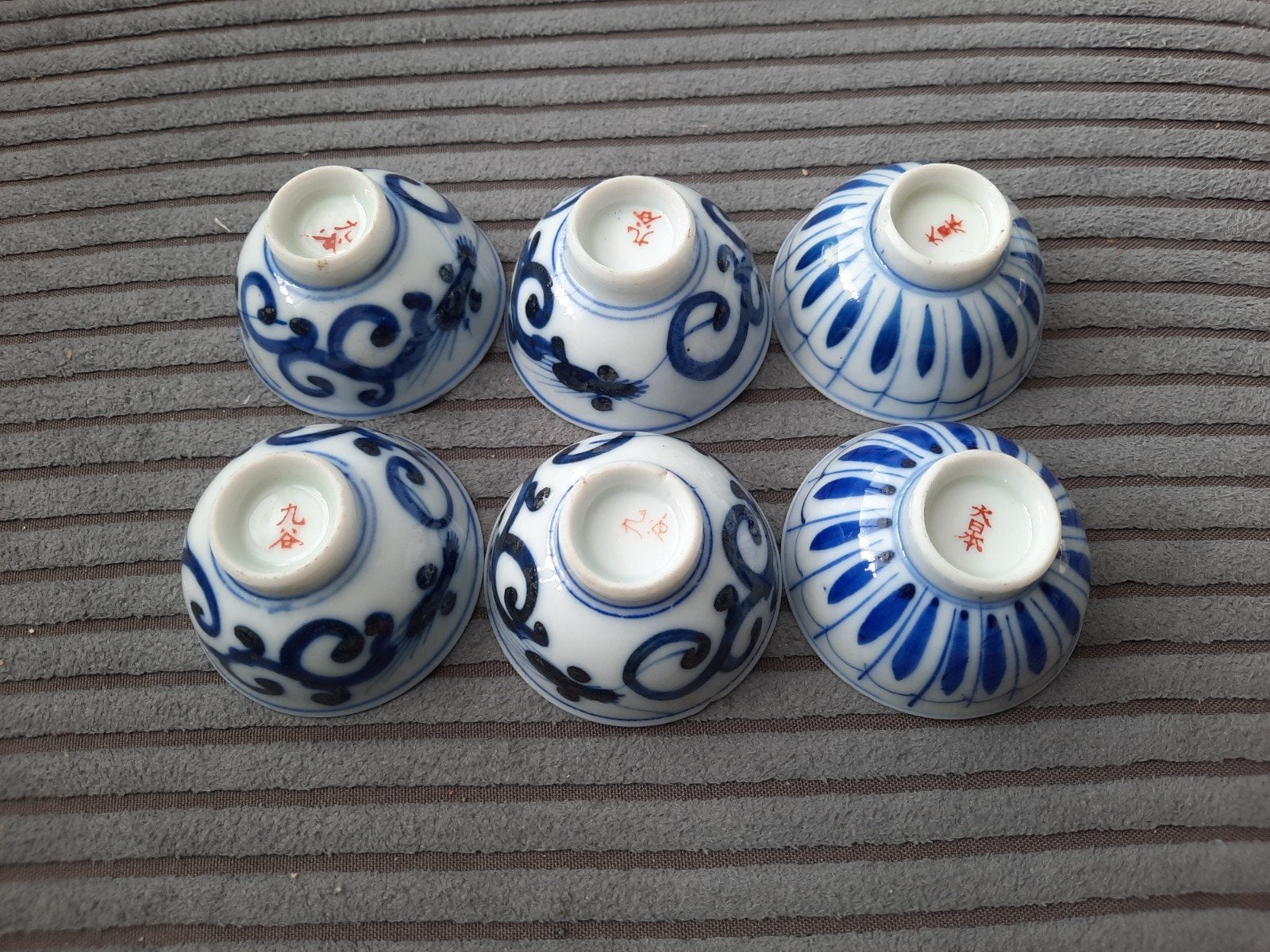 Set van 6 antieke Japanse theekopjes, handgeschilderd, Ophalen of Verzenden