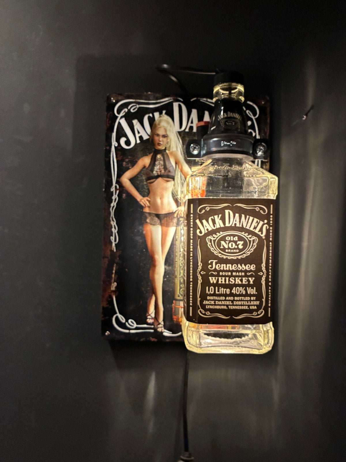 Jack Daniel’s Wandlamp, Met schakelaar, Nieuw, Glas, Wandlamp