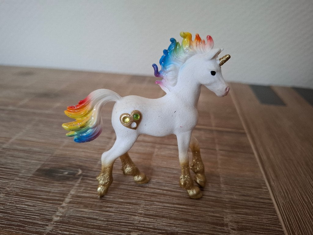 Schleich 70727 regenboog eenhoorn veulen paard, Verzamelen, Speelgoed, Ophalen of Verzenden, Zo goed als nieuw