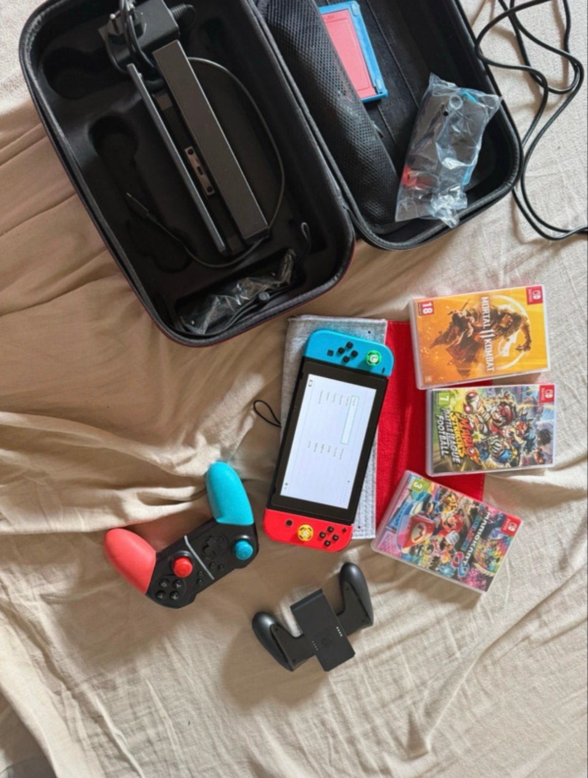 Nintendo Switch met 3 games en extra controller, Met games, Met 2 controllers, Ophalen of Verzenden, Zo goed als nieuw