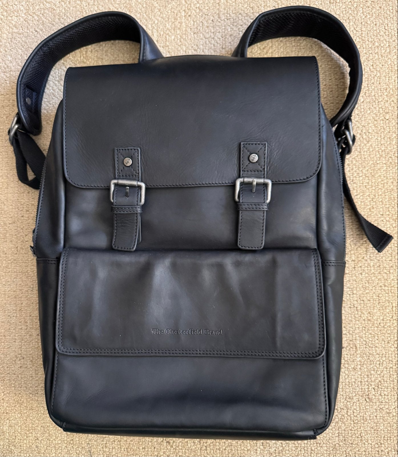 Leren rugzak The Chesterfield Brand - Zwart (laptop) +2etuis, Ophalen of Verzenden, Nieuw