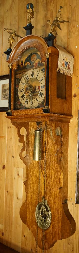 Friese Staartklok Bruidsklok Dutch clock Atlas Notarisklok, Huis en Inrichting, Woonaccessoires | Klokken, Gebruikt, Wandklok