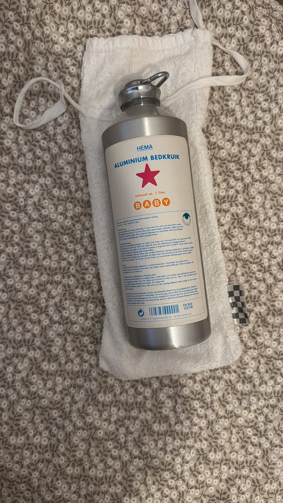 Hema Aluminium Bedkruik Baby - 1 Liter, Ophalen of Verzenden, Zo goed als nieuw