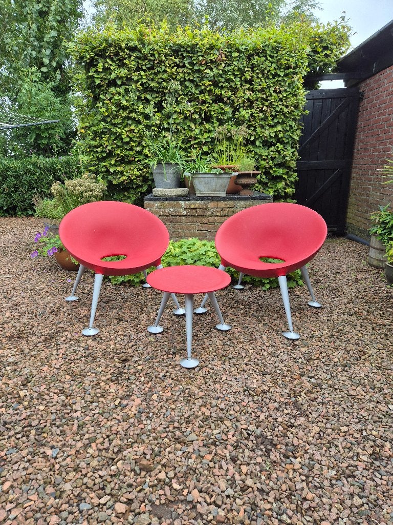 Tuin stoelen + tafeltje Mateo Thun Design, Ophalen, Gebruikt, Kunststof