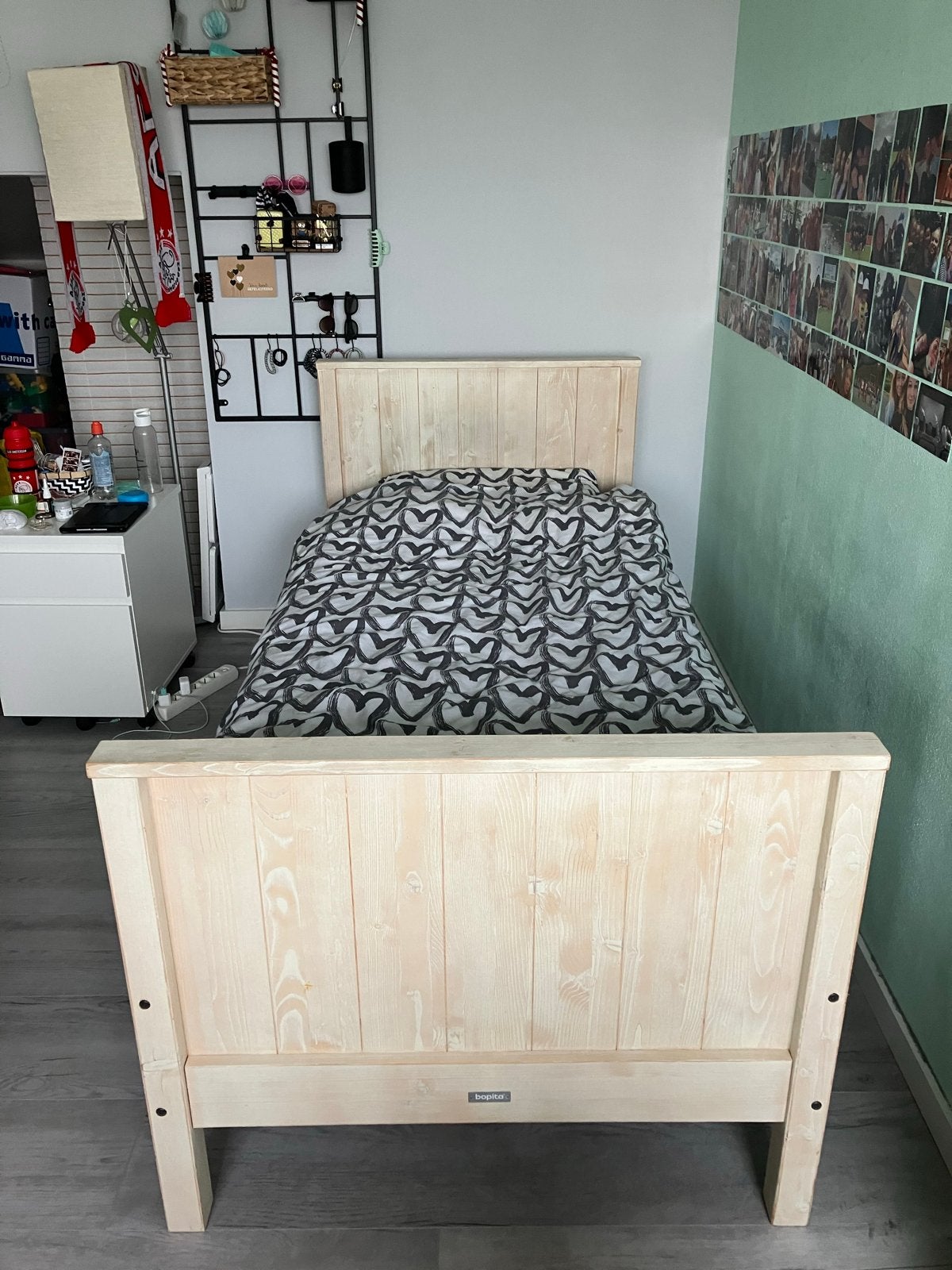 Bopita bed 90x200 cm met matras en lattenbodem, Ophalen, Gebruikt, 90 cm, Eenpersoons