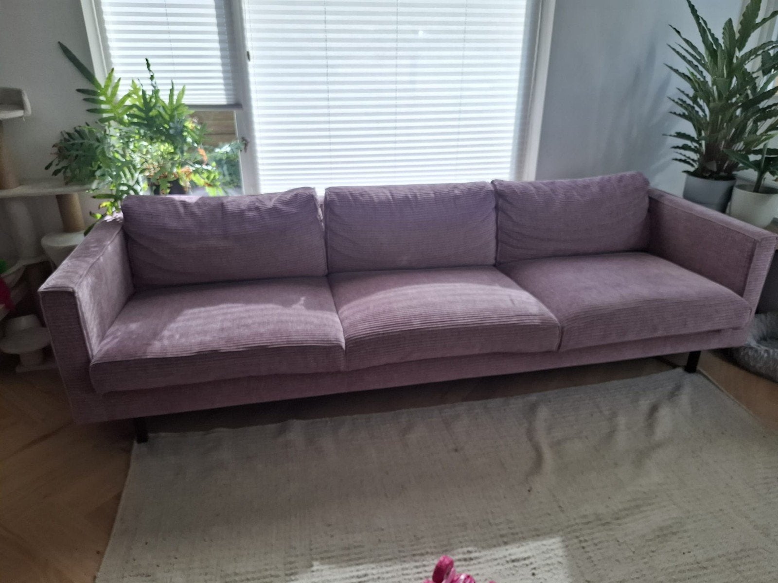 Bodilson bank met hocker - 260 cm breed, 92 cm diep, Ophalen, 250 tot 300 cm, Gebruikt, 75 tot 100 cm