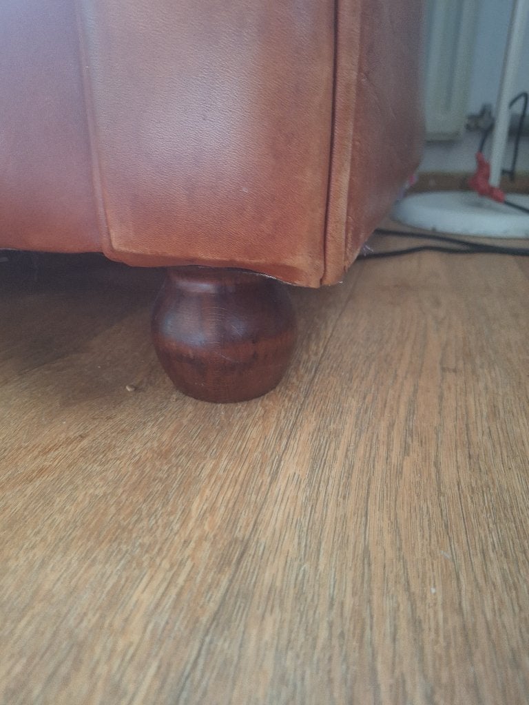 cheslounge seat, Ophalen, Bruin, Leer, Zo goed als nieuw