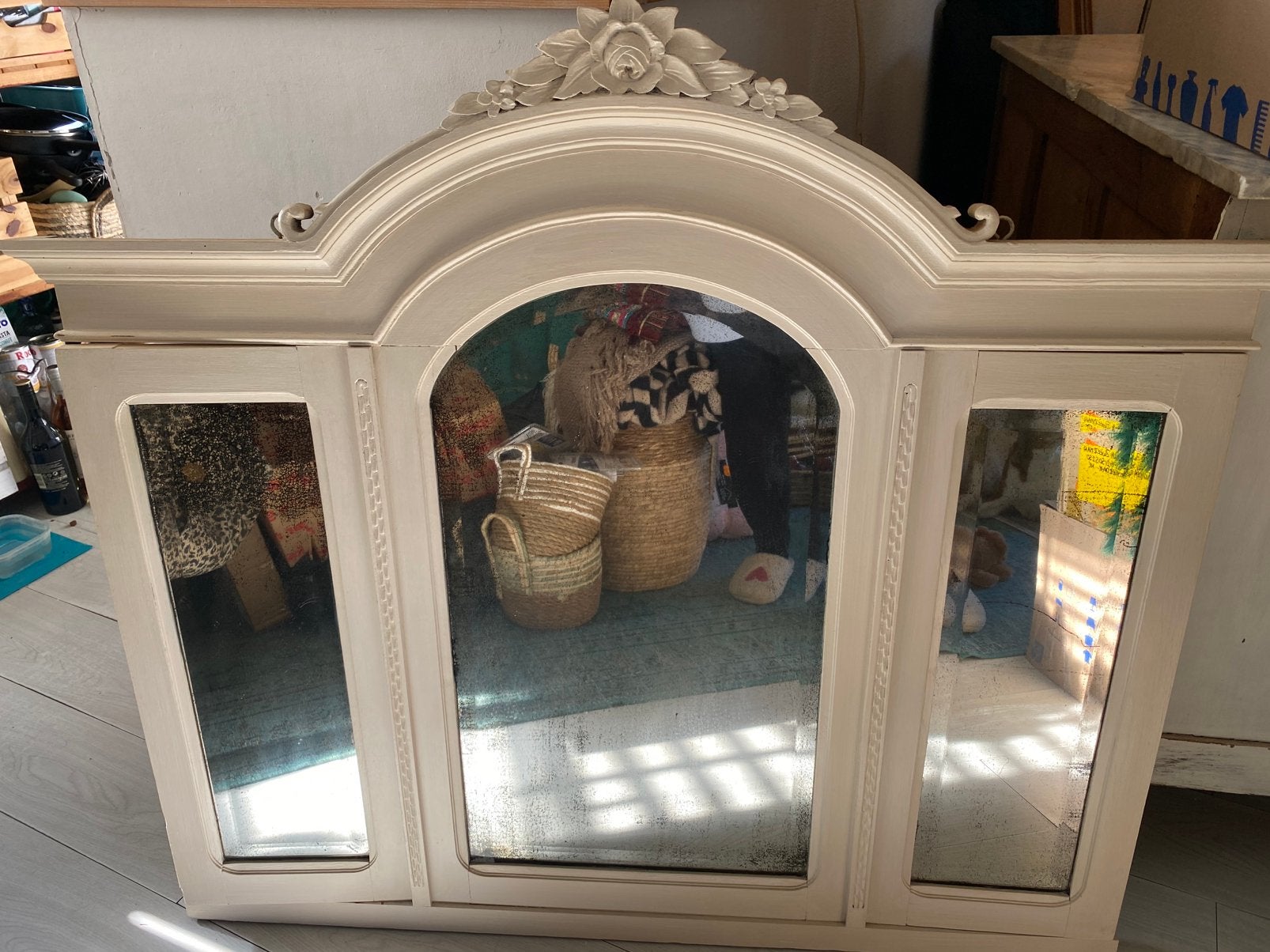 Authentieke Brocante Franse kast, Ophalen, Rechthoekig