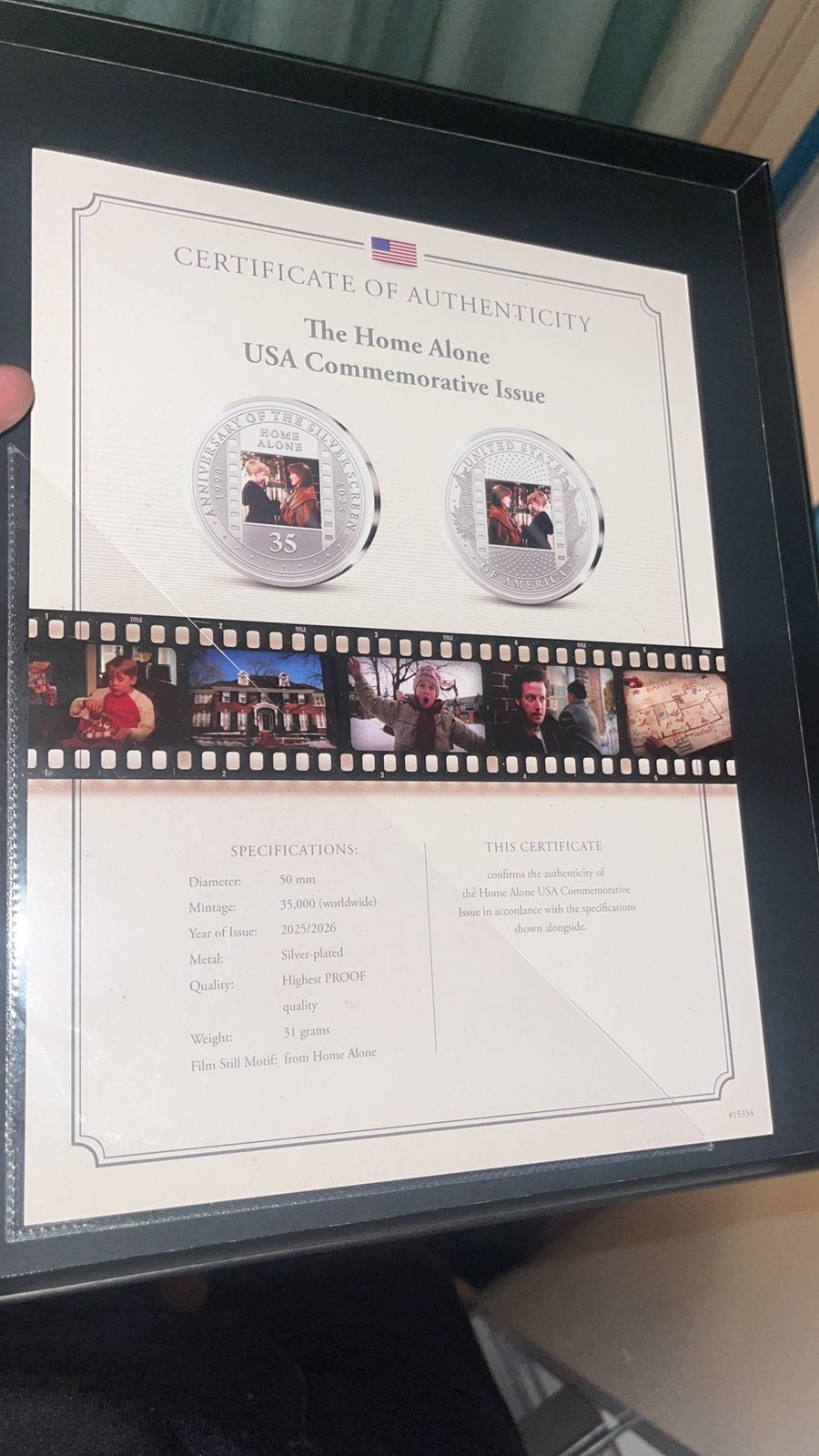Home Alone USA Herdenkingsmunt - Zilver Geplateerd, Verzamelen, Ophalen of Verzenden
