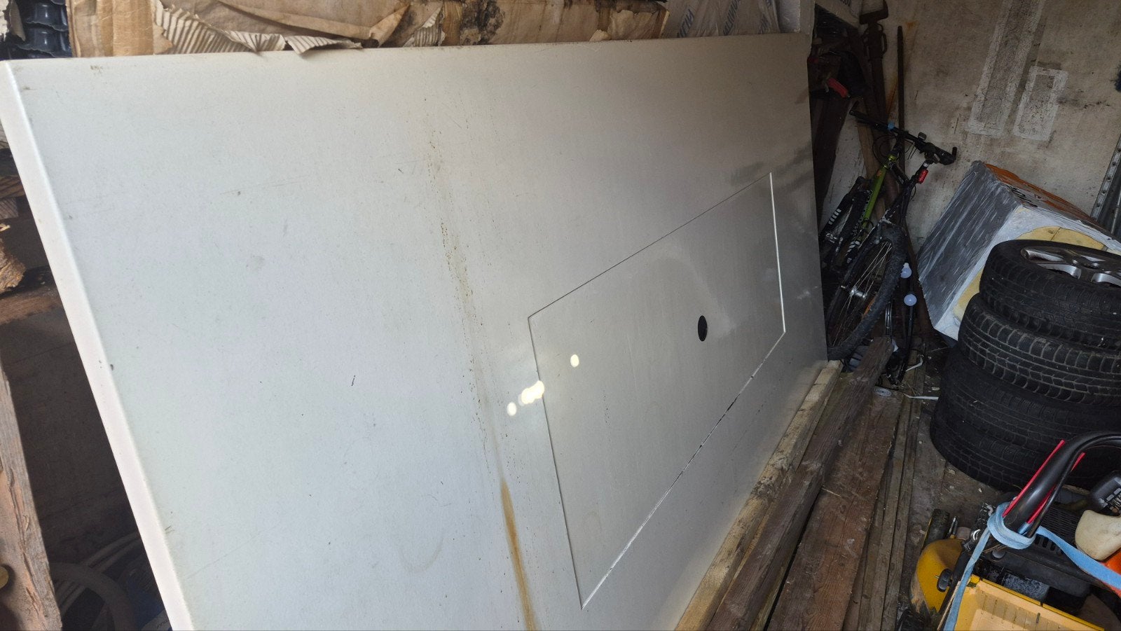 Multiplex tafelblad 40mm dik, 300x150 cm, Ophalen, Gebruikt, 100 tot 150 cm, 200 cm of meer