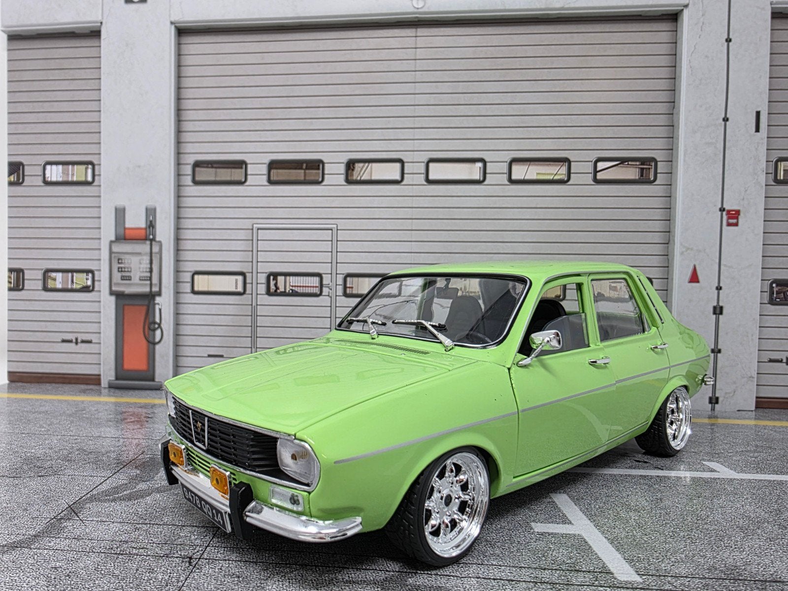 Renault 12TS 1973 1:18 in OVP op Old-school Minilite velgen, Ophalen of Verzenden, Norev