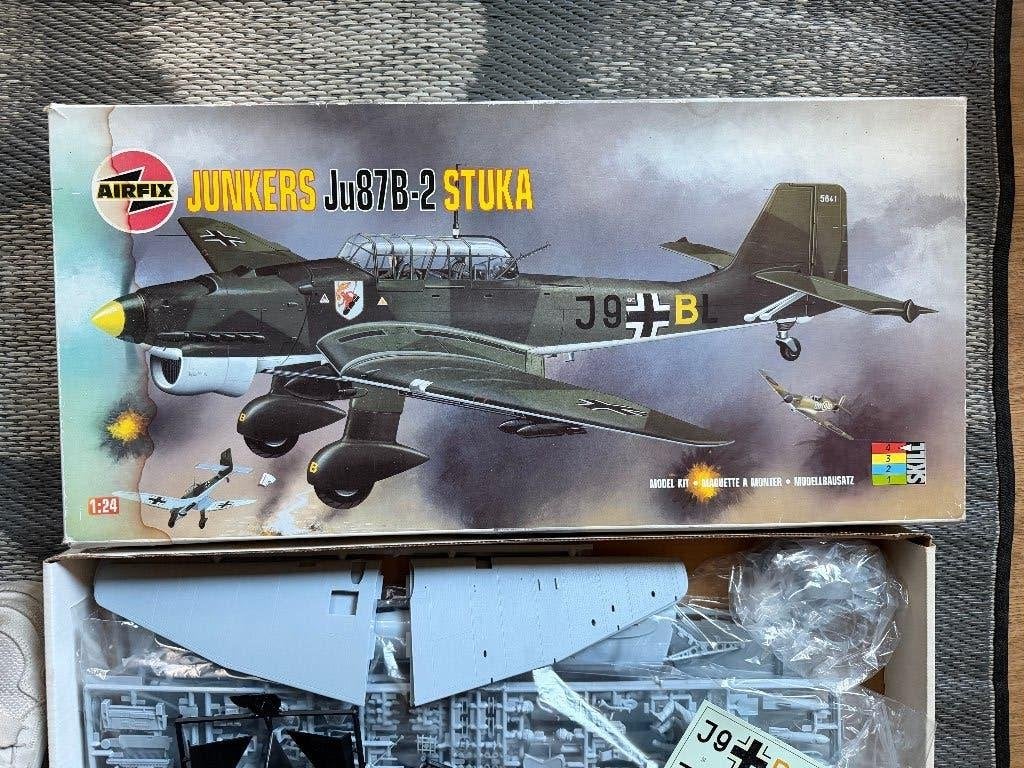 Airfix Junkers Ju87B-2 Stuka Modelbouw Vliegtuig 1:24, Overige merken, Nieuw, Ophalen of Verzenden, Groter dan 1:72