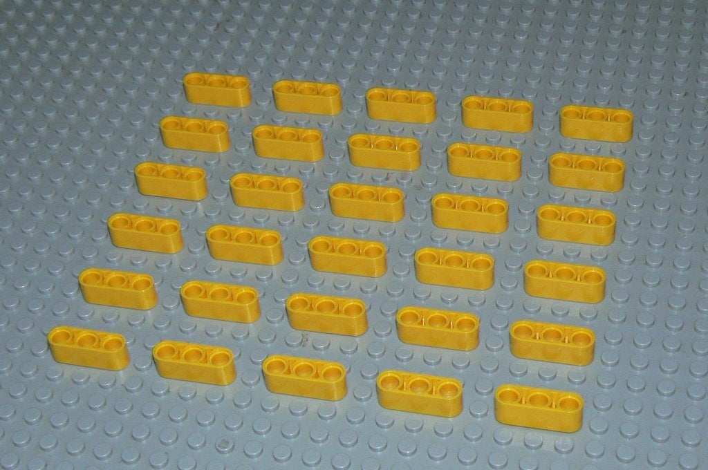L1062 Technic 1x3 liftarm geel 30 st., Lego, Nieuw, Ophalen of Verzenden, Technic
