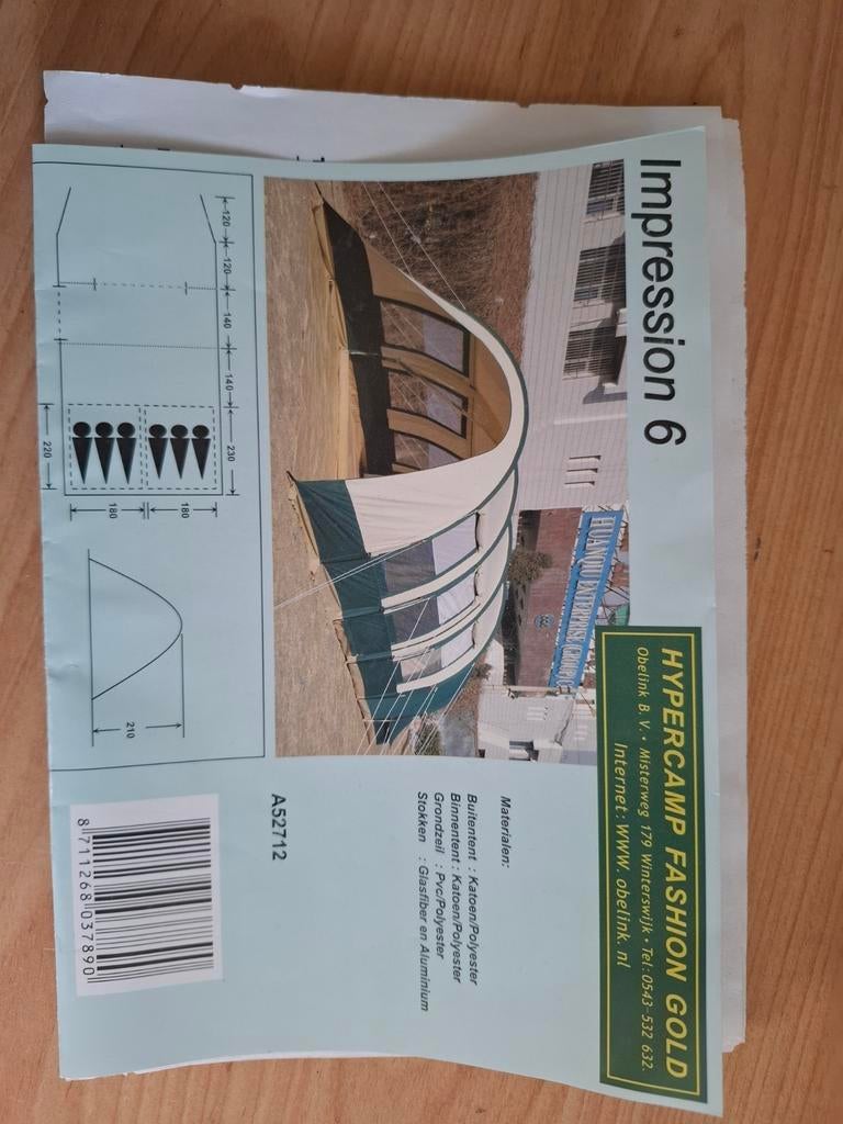6 persoons tunneltent, Caravans en Kamperen, Ophalen, Gebruikt, Tot en met 6