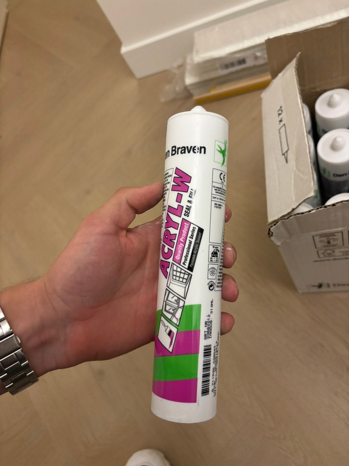 Acrylaat kit wit - Den Braven 12stuks, Ophalen, Nieuw, Overige typen