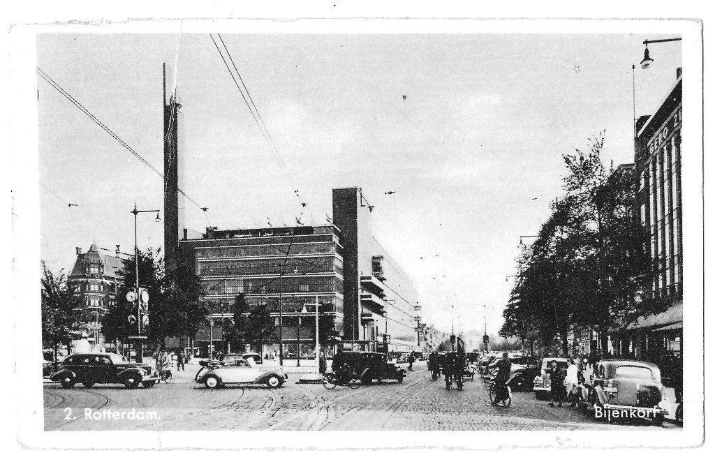 AK Rotterdam - Bijenkorf, Verzenden, 1940 tot 1960, Gelopen, Zuid-Holland
