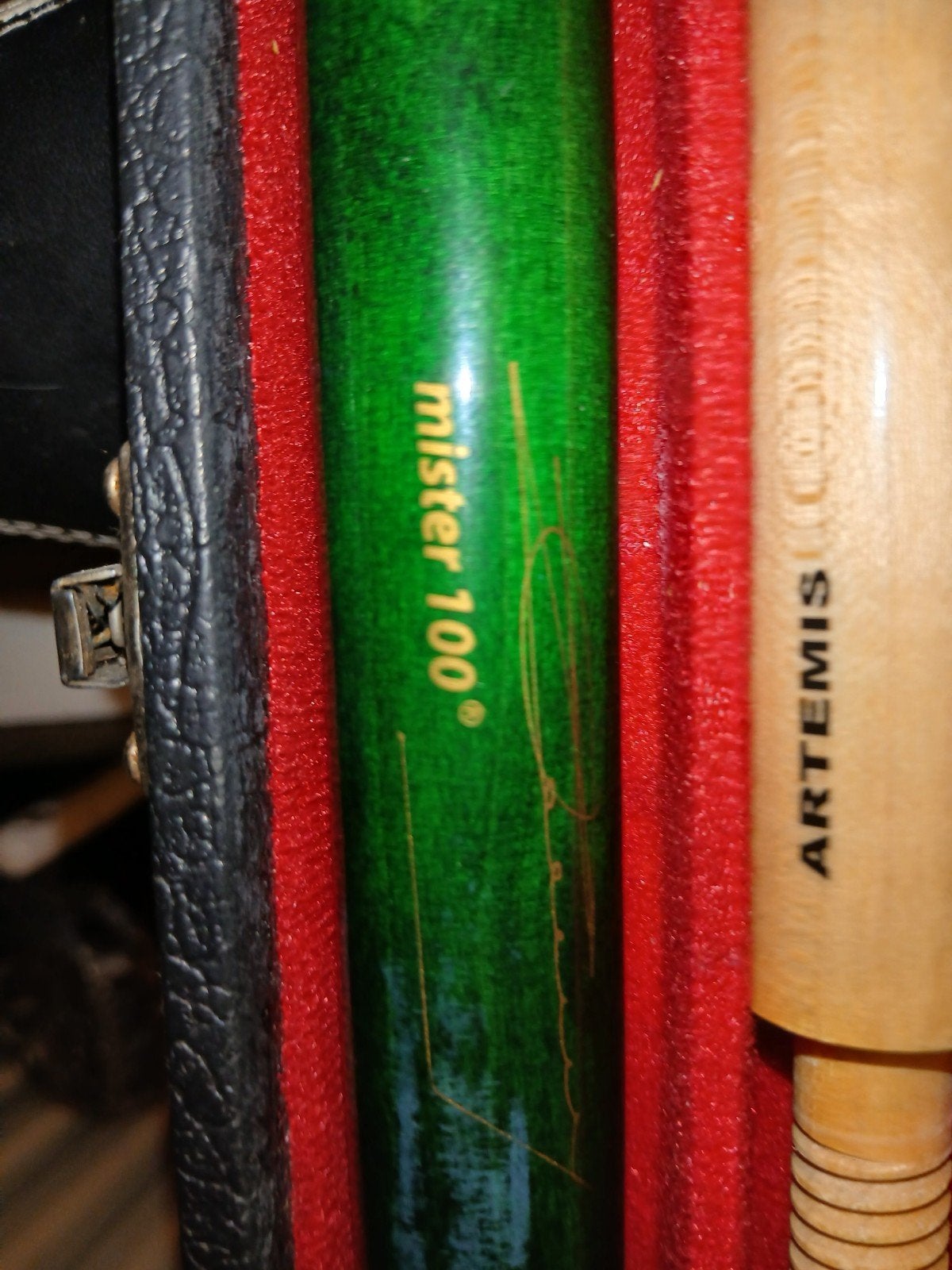 Biljartkeu Mister 100 Artemis in koffer - 520g, Ophalen of Verzenden, Gebruikt, Keu of Ballen