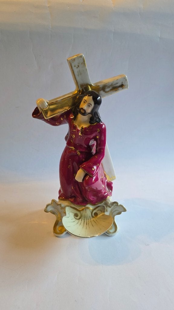 Christus draagt zijn kruis porselein De Paris, Ophalen of Verzenden, Zo goed als nieuw, Beeld(je)