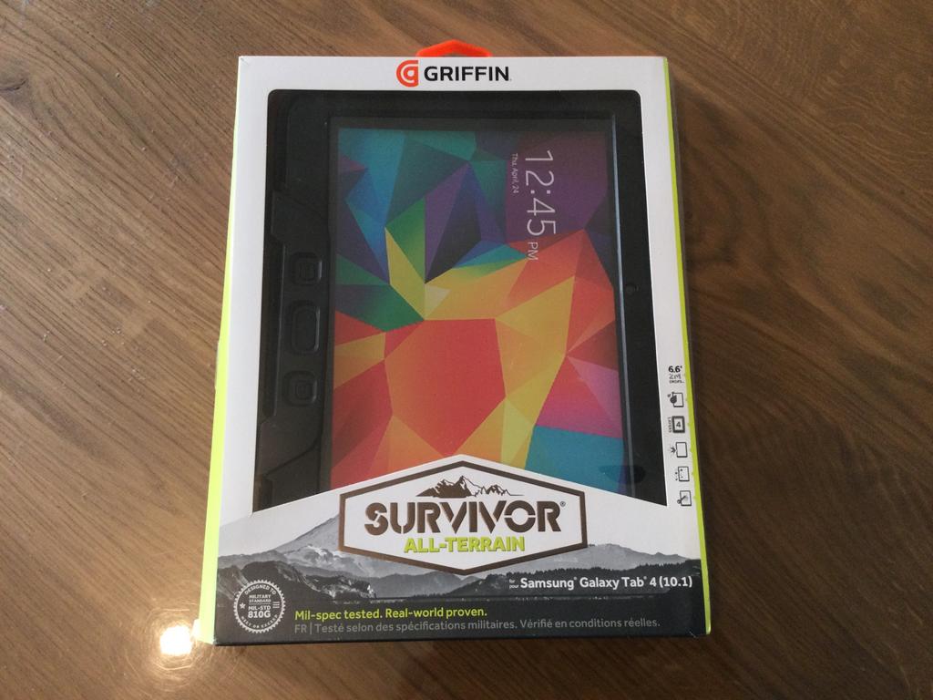 Samsung galaxy tab 4 hoes - griffin survivor all terrain, 10 inch, Bescherming voor- en achterkant, Ophalen of Verzenden, Samsung Galaxy Tab 4