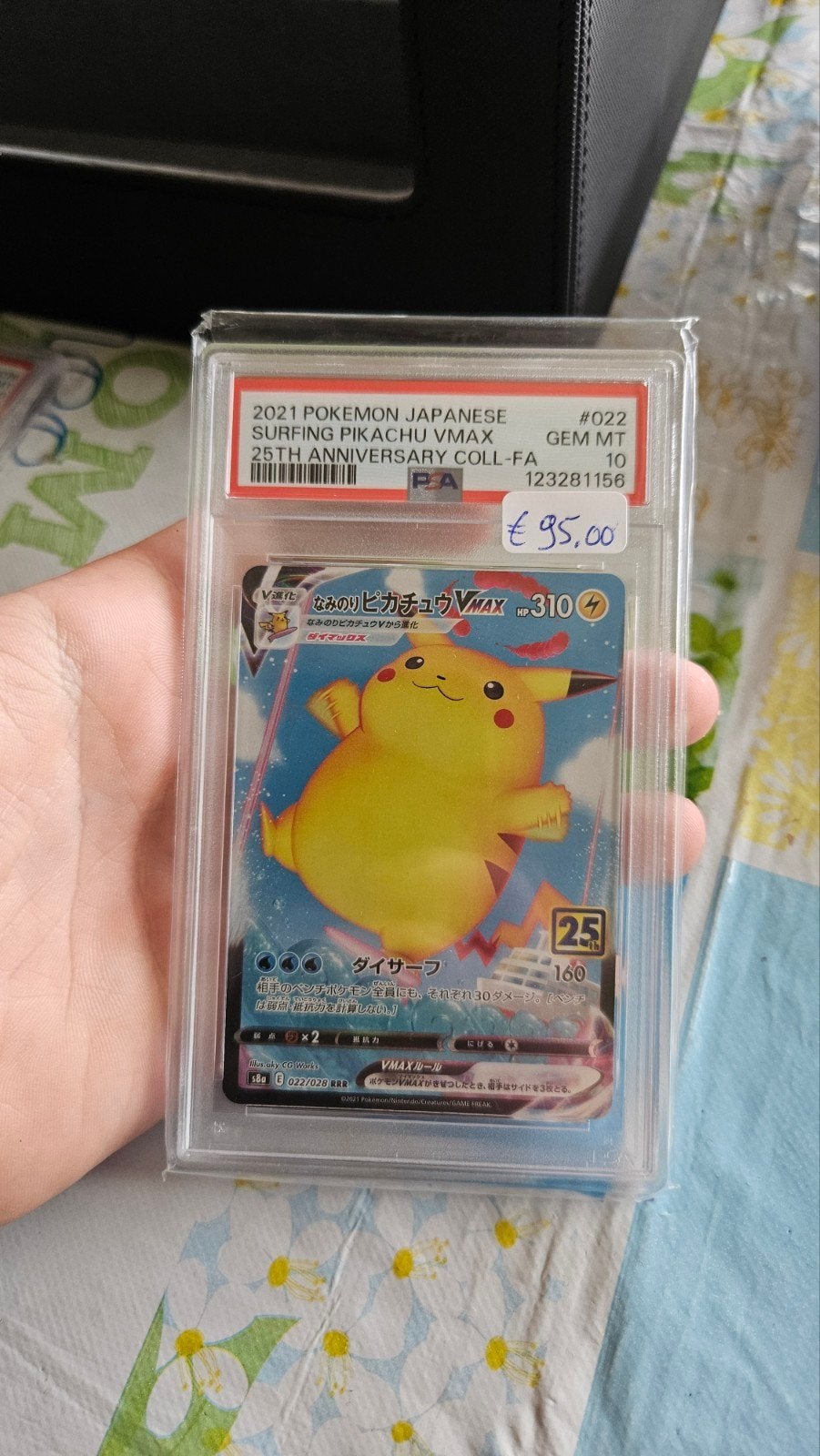 Surfing Pikachu vmax PSA 10 Pokemonkaart!, Ophalen of Verzenden, Zo goed als nieuw