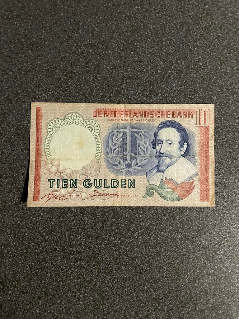 10 gulden 1953, Postzegels en Munten, Bankbiljetten | Nederland, Ophalen of Verzenden, 10 gulden