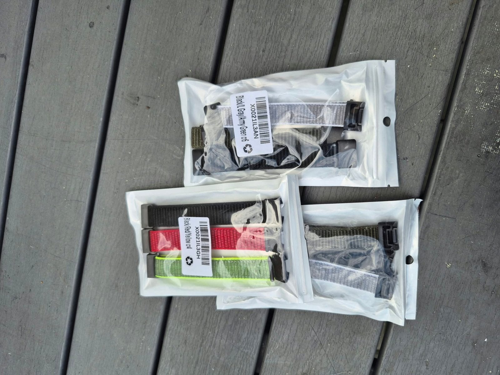 Set nylon banden/riemen met gespen – nieuw – diverse kleuren, Ophalen, Nieuw